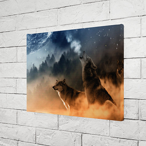 Картина прямоугольная Волки на севере / 3D-принт – фото 3
