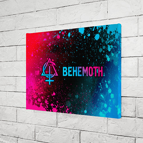 Картина прямоугольная Behemoth - neon gradient: надпись и символ / 3D-принт – фото 3