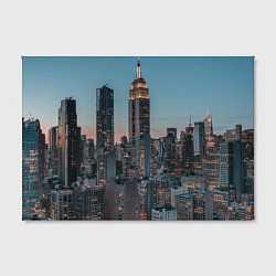 Холст прямоугольный Утренний город с небоскребами, цвет: 3D-принт — фото 2