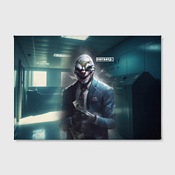 Холст прямоугольный Payday 3 mask, цвет: 3D-принт — фото 2