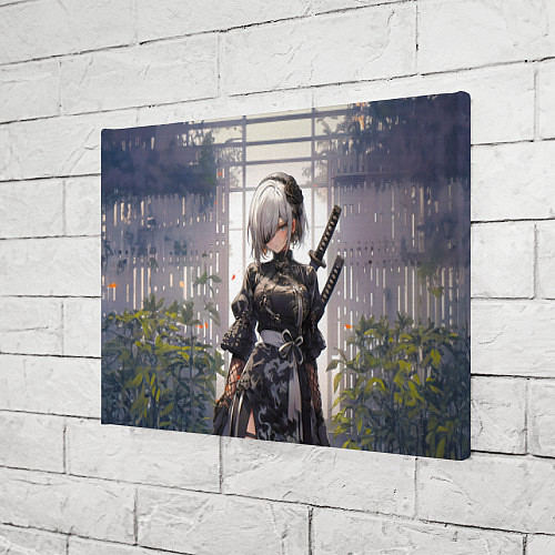 Картина прямоугольная Nier automata девушка с мечами / 3D-принт – фото 3