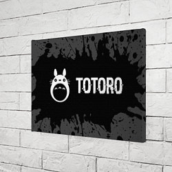 Холст прямоугольный Totoro glitch на темном фоне: надпись и символ, цвет: 3D-принт — фото 2