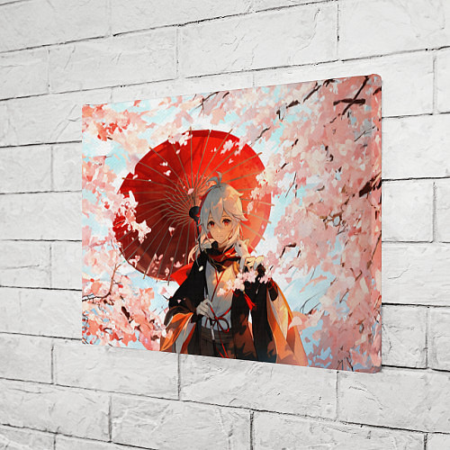 Картина прямоугольная Казуха с зонтиком - Геншин Импакт / 3D-принт – фото 3