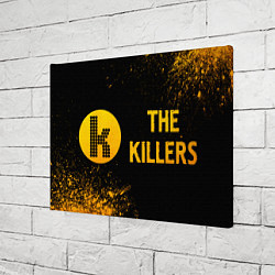 Холст прямоугольный The Killers - gold gradient: надпись и символ, цвет: 3D-принт — фото 2