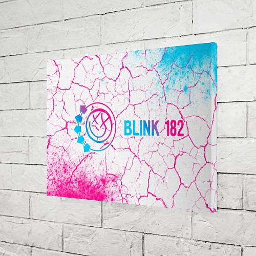 Картина прямоугольная Blink 182 neon gradient style: надпись и символ / 3D-принт – фото 3