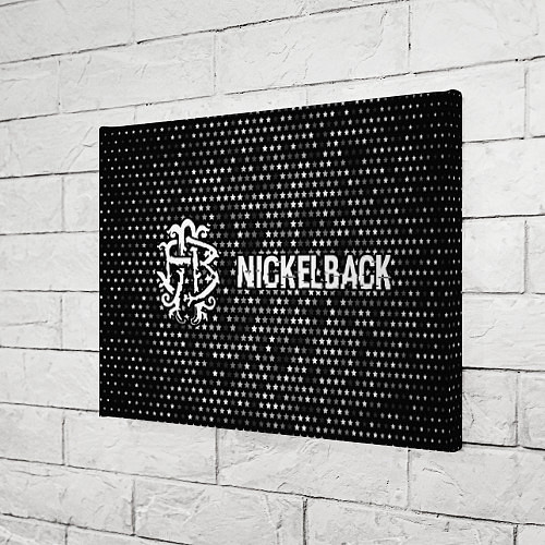 Картина прямоугольная Nickelback glitch на темном фоне: надпись и символ / 3D-принт – фото 3