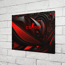 Холст прямоугольный CS GO red and black, цвет: 3D-принт — фото 2
