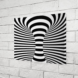 Холст прямоугольный Черно-белая иллюзия, цвет: 3D-принт — фото 2