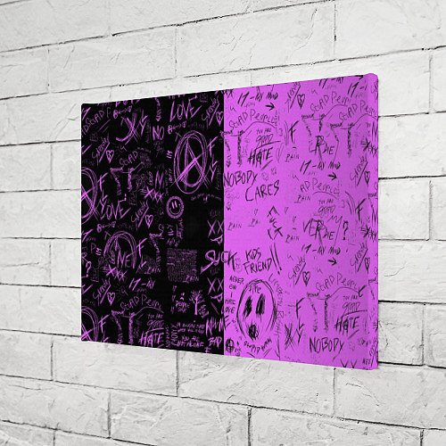 Картина прямоугольная Dead inside purple black / 3D-принт – фото 3