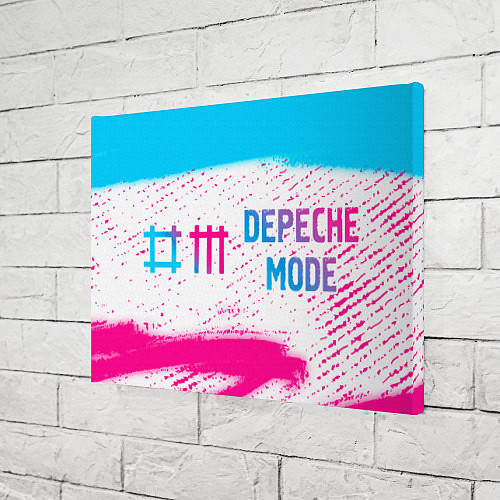 Картина прямоугольная Depeche Mode neon gradient style: надпись и символ / 3D-принт – фото 3