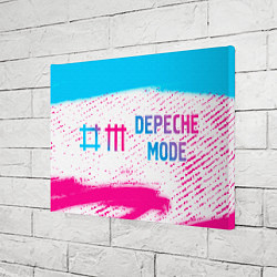 Холст прямоугольный Depeche Mode neon gradient style: надпись и символ, цвет: 3D-принт — фото 2