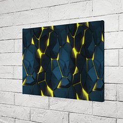 Холст прямоугольный Желтые неоновые плиты, цвет: 3D-принт — фото 2