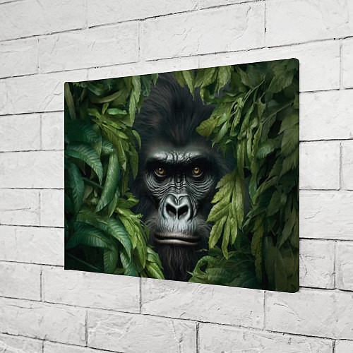 Картина прямоугольная Горилла в джунгях / 3D-принт – фото 3