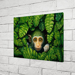 Холст прямоугольный Маленькая обезьянка в листьях, цвет: 3D-принт — фото 2