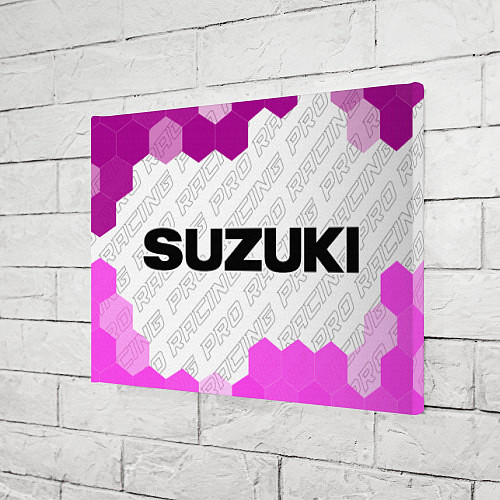Картина прямоугольная Suzuki pro racing: надпись и символ / 3D-принт – фото 3
