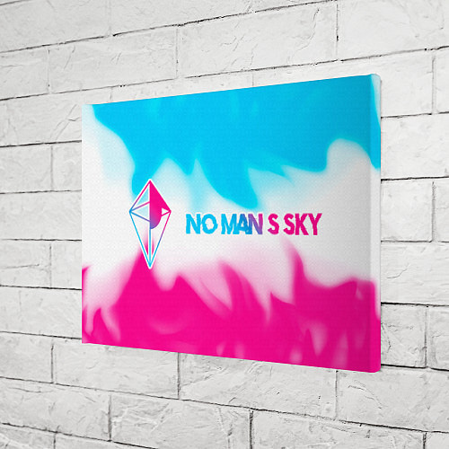 Картина прямоугольная No Mans Sky neon gradient style: надпись и символ / 3D-принт – фото 3