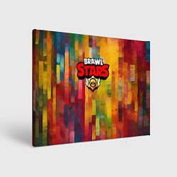 Холст прямоугольный Brawl Stars Logo Color, цвет: 3D-принт