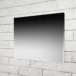 Холст прямоугольный Black and white gradient, цвет: 3D-принт — фото 2