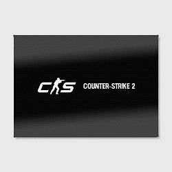 Холст прямоугольный Counter-Strike 2 glitch на темном фоне: надпись и, цвет: 3D-принт — фото 2
