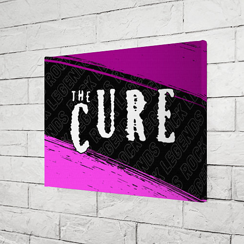 Картина прямоугольная The Cure rock legends: надпись и символ / 3D-принт – фото 3