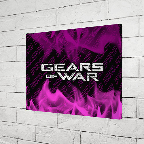 Картина прямоугольная Gears of War pro gaming: надпись и символ / 3D-принт – фото 3
