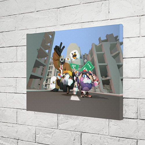 Картина прямоугольная Chicken Gun Skibibi: Гарибальди и Мурка / 3D-принт – фото 3