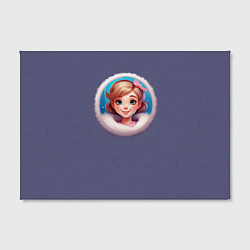 Холст прямоугольный Маленькая нарисованная девочка, цвет: 3D-принт — фото 2