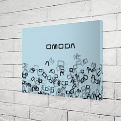 Холст прямоугольный Omoda letters pattern, цвет: 3D-принт — фото 2