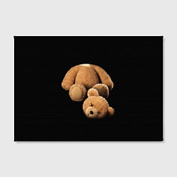 Холст прямоугольный Плюшевый медведь с оторванной головой, цвет: 3D-принт — фото 2