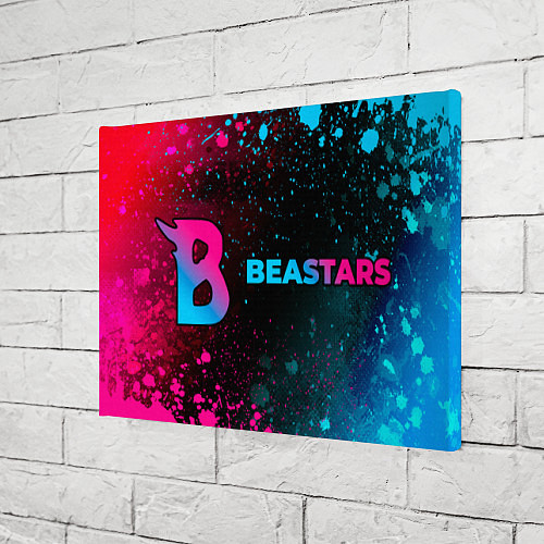 Картина прямоугольная Beastars - neon gradient: надпись и символ / 3D-принт – фото 3