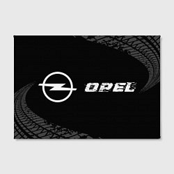 Холст прямоугольный Opel speed на темном фоне со следами шин: надпись, цвет: 3D-принт — фото 2