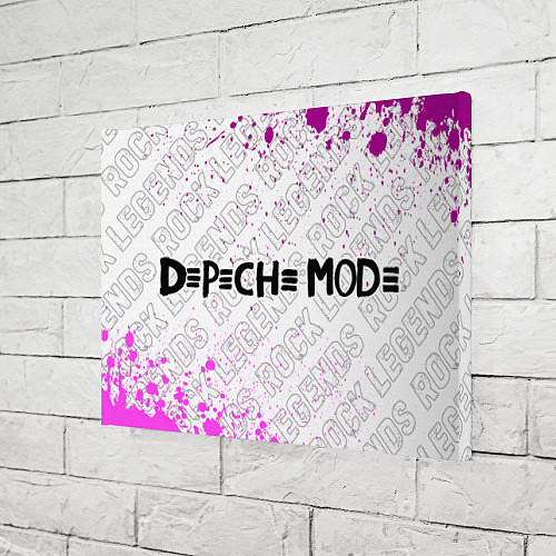 Картина прямоугольная Depeche Mode rock legends: надпись и символ / 3D-принт – фото 3