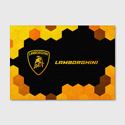 Холст прямоугольный Lamborghini - gold gradient: надпись и символ, цвет: 3D-принт — фото 2