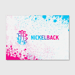 Холст прямоугольный Nickelback neon gradient style: надпись и символ, цвет: 3D-принт — фото 2