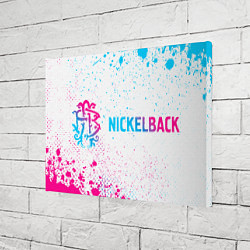 Холст прямоугольный Nickelback neon gradient style: надпись и символ, цвет: 3D-принт — фото 2