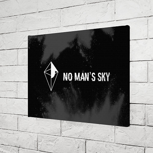 Картина прямоугольная No Mans Sky glitch на темном фоне: надпись и симво / 3D-принт – фото 3