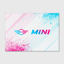 Холст прямоугольный Mini neon gradient style: надпись и символ, цвет: 3D-принт — фото 2