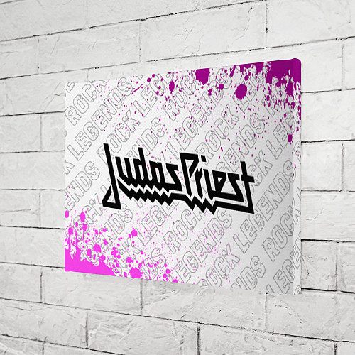 Картина прямоугольная Judas Priest rock legends: надпись и символ / 3D-принт – фото 3