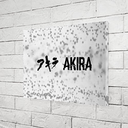 Холст прямоугольный Akira glitch на светлом фоне: надпись и символ, цвет: 3D-принт — фото 2