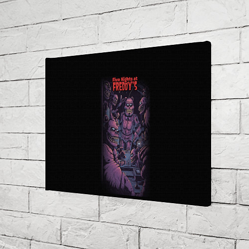 Картина прямоугольная Five Nights at Freddys poster / 3D-принт – фото 3