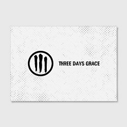 Холст прямоугольный Three Days Grace glitch на светлом фоне: надпись и, цвет: 3D-принт — фото 2