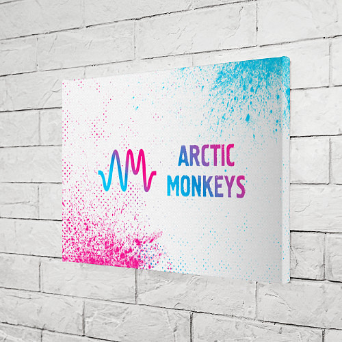 Картина прямоугольная Arctic Monkeys neon gradient style: надпись и симв / 3D-принт – фото 3