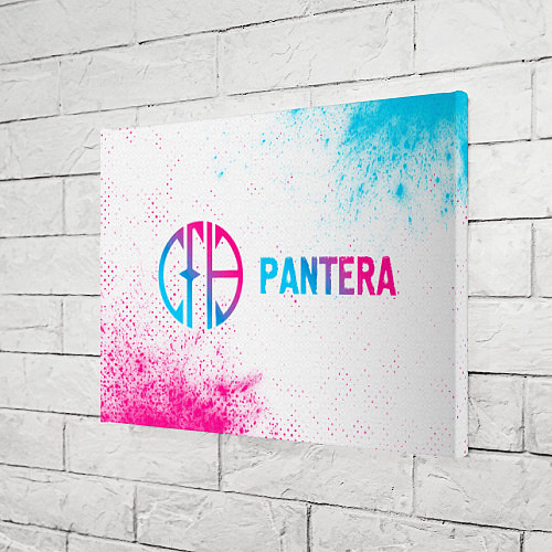 Картина прямоугольная Pantera neon gradient style: надпись и символ / 3D-принт – фото 3