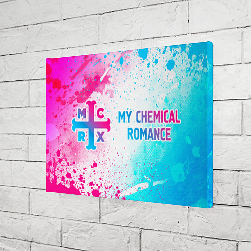 Картина прямоугольная My Chemical Romance neon gradient style: надпись и / 3D-принт – фото 3