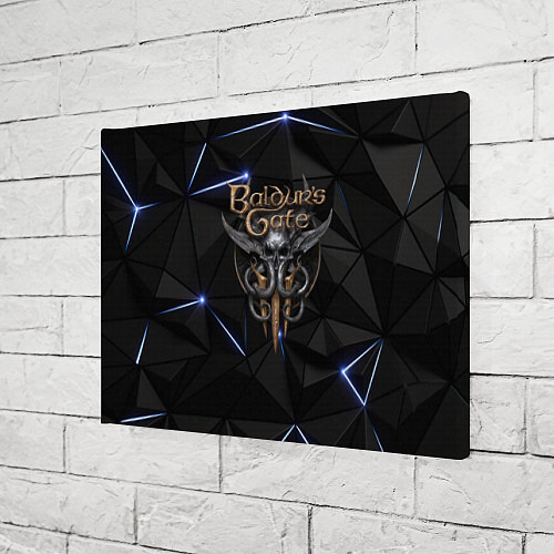 Картина прямоугольная Baldurs Gate 3 black blue / 3D-принт – фото 3