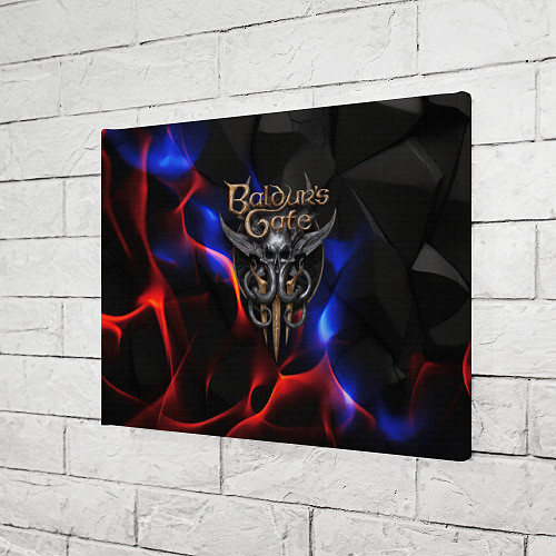 Картина прямоугольная Baldurs Gate 3 blue red fire / 3D-принт – фото 3