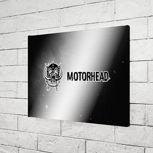 Картина прямоугольная Motorhead glitch на светлом фоне: надпись и символ / 3D-принт – фото 3