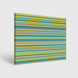 Холст прямоугольный Горизонтальные разноцветные полосы, цвет: 3D-принт