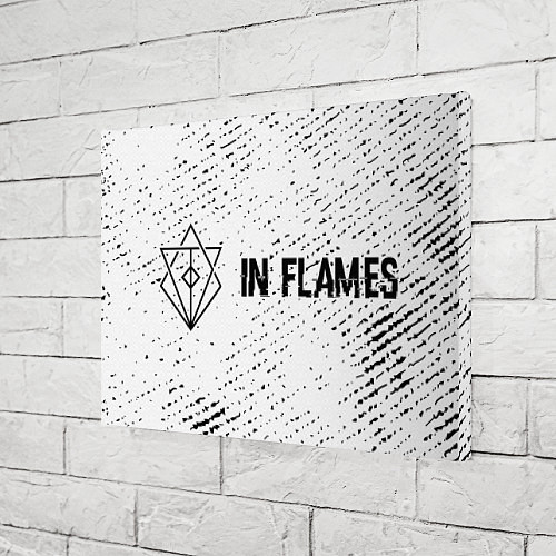 Картина прямоугольная In Flames glitch на светлом фоне: надпись и символ / 3D-принт – фото 3