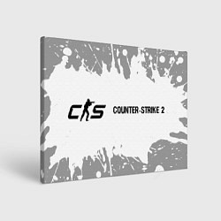 Холст прямоугольный Counter-Strike 2 glitch на светлом фоне: надпись и, цвет: 3D-принт